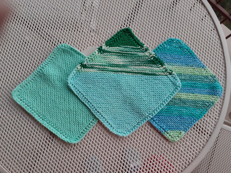 Handknitted Cotton Hand Towels Guest Towels Kitchen Towels. Etsy