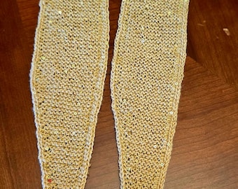 Hand Knit Sophie Scarf, Small Knitted Scarf, Mini-shawl, Knitted Neck Scarf, Small Skinny Neckerchief