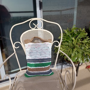 Eco friendly Shopping Bag/Market Bag or Beach Tote/Handmade crochet tote/Reusable Grocery Bag/Plarn tote