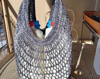 Reusable hand knit bags for Grocery, Farmers Market & Produce, Reusable hand knit Market bag, Reusable Produce bag