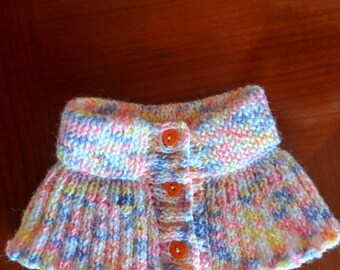 Toddler/girl button neck warmer/scarf