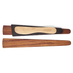 Earlywood Essentials four piece wood utensil set / two large spatulas, one scraper, one lg. spreader / made in usa / perfect gift set jatoba-ebony-maple