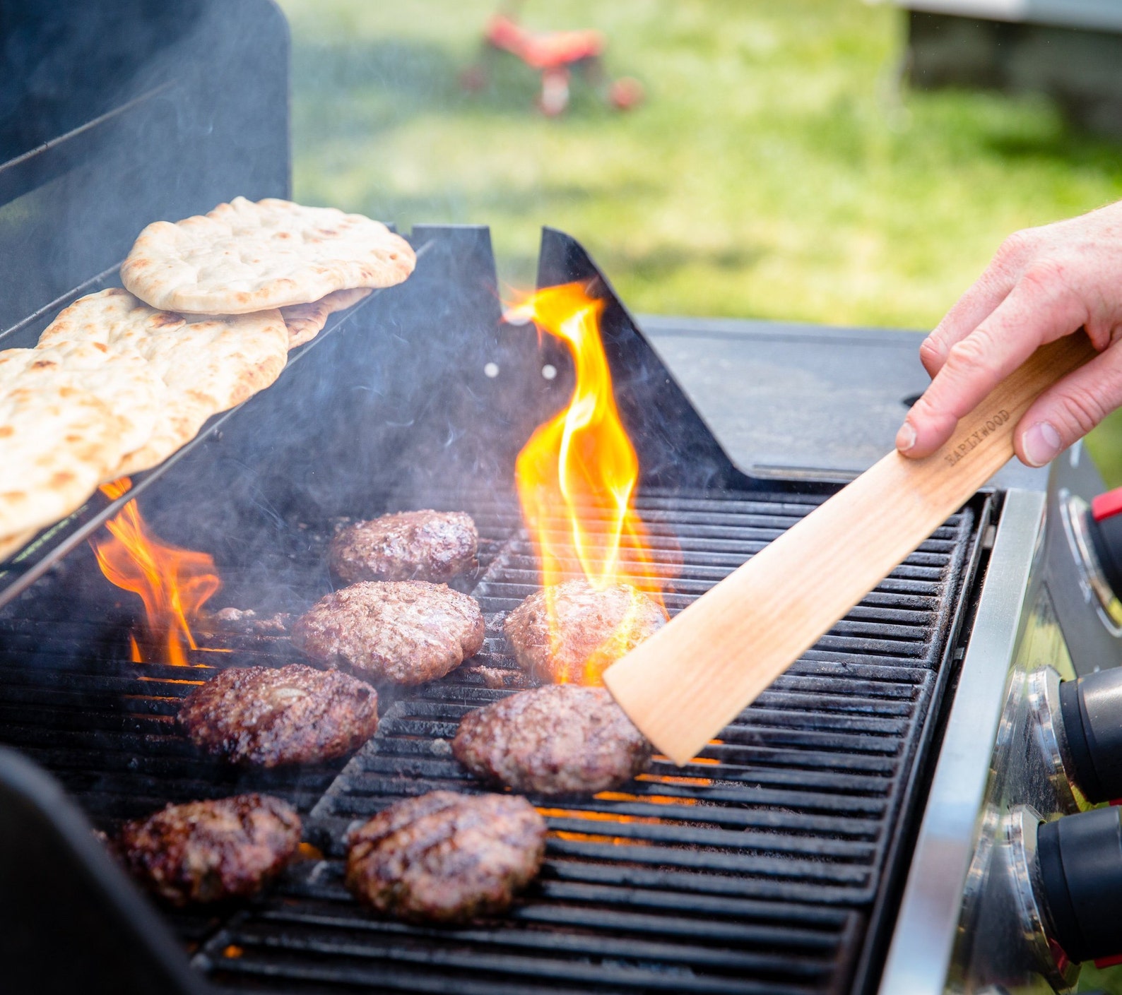 Earlywood Small Flat Wood Spatula, Saute Utensil / Flips Pancakes, Eggs