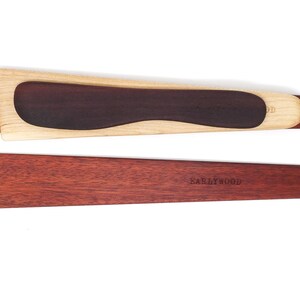 Earlywood Essentials four piece wood utensil set / two large spatulas, one scraper, one lg. spreader / made in usa / perfect gift set bloodwood-maple-ebony