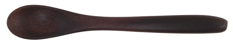 Puede incluir: Una cuchara de madera marr&oacute;n oscuro con un cuenco redondeado y un mango largo.