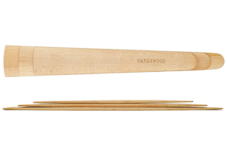 Earlywood Flat Hardwood Spatula Set - Thumbnail 4