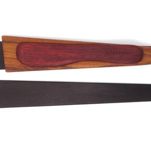 Earlywood Essentials four piece wood utensil set / two large spatulas, one scraper, one lg. spreader / made in usa / perfect gift set ebony-jatoba-bloodwood