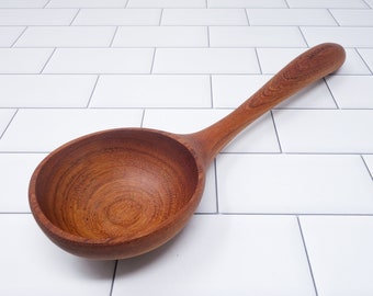 Earlywood - classic wood ladle / hardwood / heirloom quality / deep bowl for hearty servings  / non-scratch / made in usa / beautiful  gift