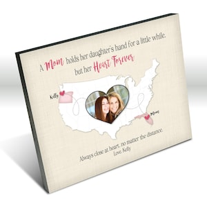 Heartfelt Gift for Long Distance Mom and Daughter on Mothers Day, Special Gift for Mom Across the Miles, Mother Daughter Photo Gift Idea