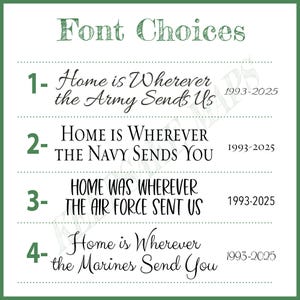 Personalized Military Retirement World Map: Family Keepsake image 7