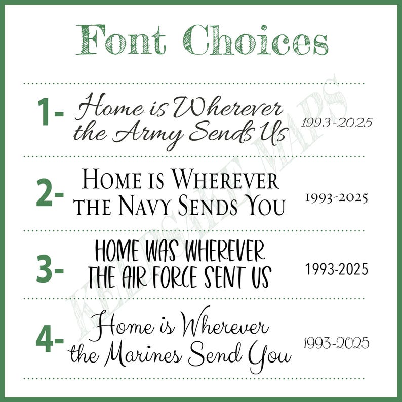 Personalized Military Retirement World Map: Family Keepsake image 7