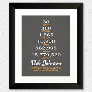 30 Year Anniversary Gift, 15 Year Work Anniversary Gift, Employee Gift, Employee Appreciation Gift, Gift for Coworker, Company Gift image 3