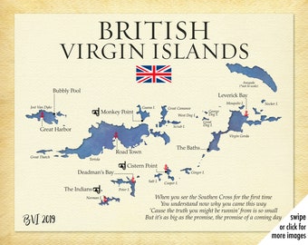 B.V.I. SOUVENIR FRIDGE MAGNET of BRITISH VIRGIN ISLANDS