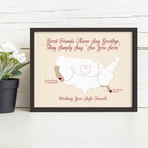 Pastor Retirement Gifts, Goodbye Gift, Personalized Minister Gift from Congregation, Good Friends Never Say Goodbye