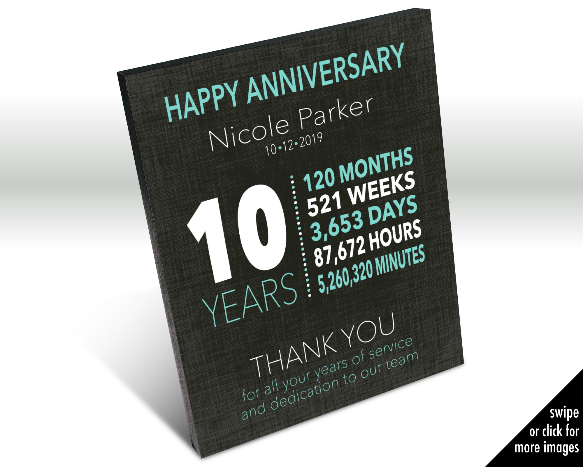 25 Year Work Anniversary Gift 10 Year Service Award Employee - Etsy