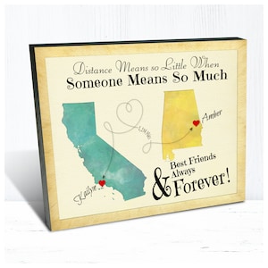 Citation d'amitié pour quelqu'un qui compte tellement peu, cadeaux distance meilleurs amis, cartes d'amis personnalisées, Californie à AL