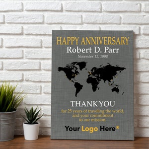 CEO Retirement Plaque, Board Member Retirement Gift, International Company Gift