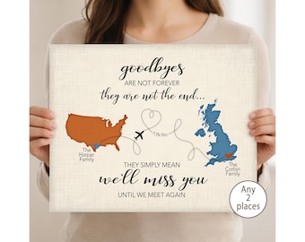 Leaving Gifts, Going Away Gift for Family Friends, Goodbyes are Not Forever Print