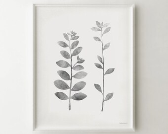 Gris Pared Abstracto Arte Moderno Gris Arte De La Pared Etsy