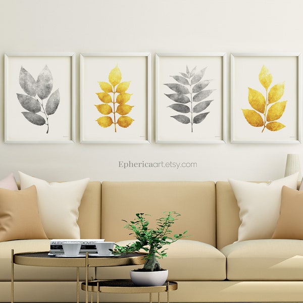 Grey and Mustard Etsy