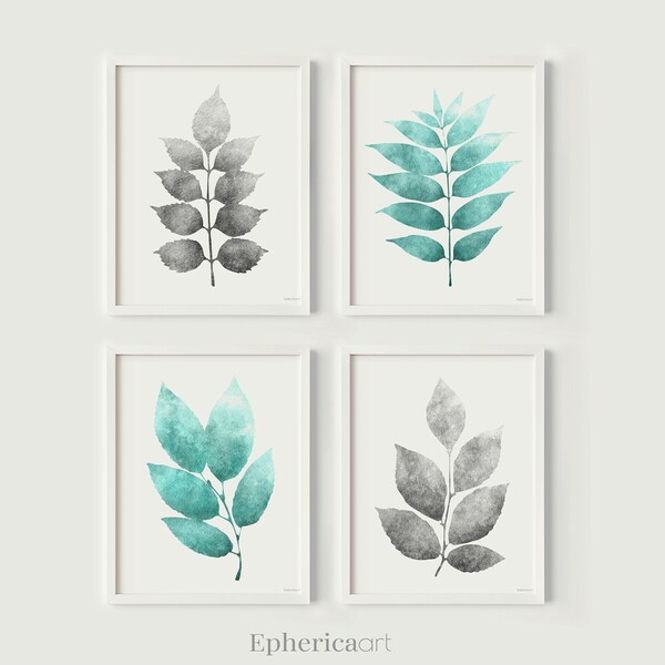 Aqua Gray Bathroom Etsy