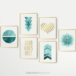 Light coral wall art Above bed decor Set of 6 prints Teen Girl room Gallery wall decor idea for bedroom Girls room art Dorm decor DOWNLOAD