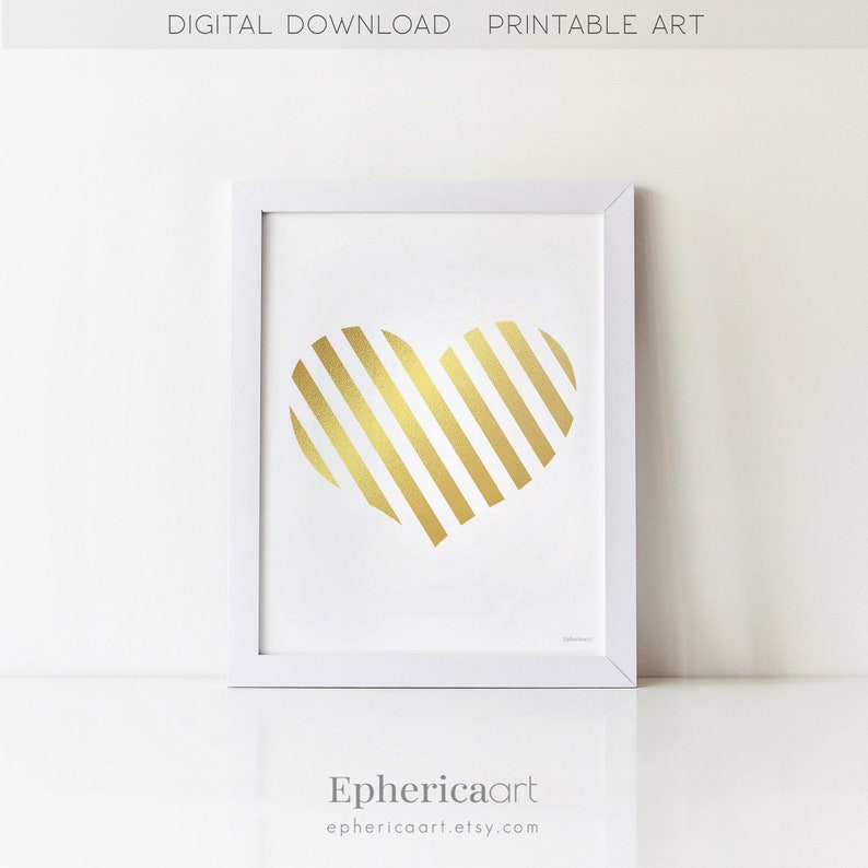 Teen Girls bedroom decor Pink and gold Hearts set of 2 Digital DOWNLOAD prints Above bed wall decor Pink girly room decor Two hearts art