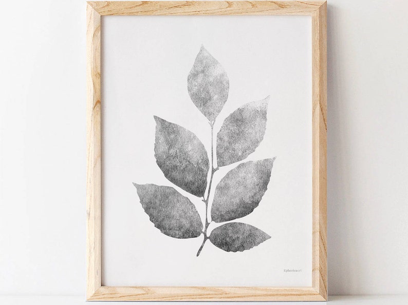 Botanical Set of 3 prints black and white bathroom print set | Etsy