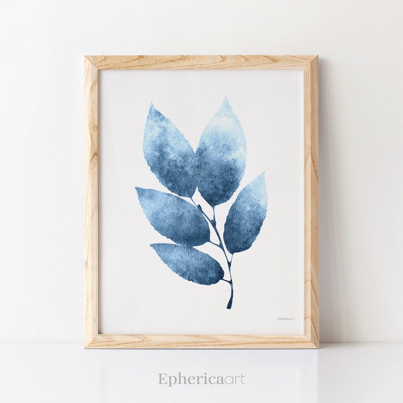 Navy Blue Wall Decor Set of 6 Prints Digital DOWNLOAD Kitchen Etsy