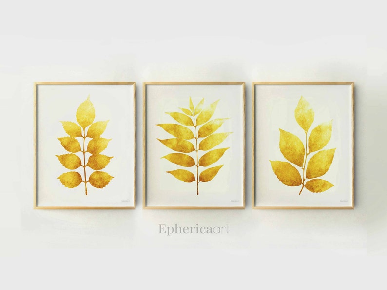 Mustard Yellow Wall Decor Home Decor DOWNLOAD Botanic Print Etsy
