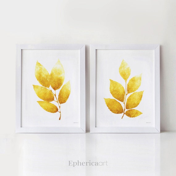 8x10 5x7 art prints Mustard yellow grey Kitchen art for walls