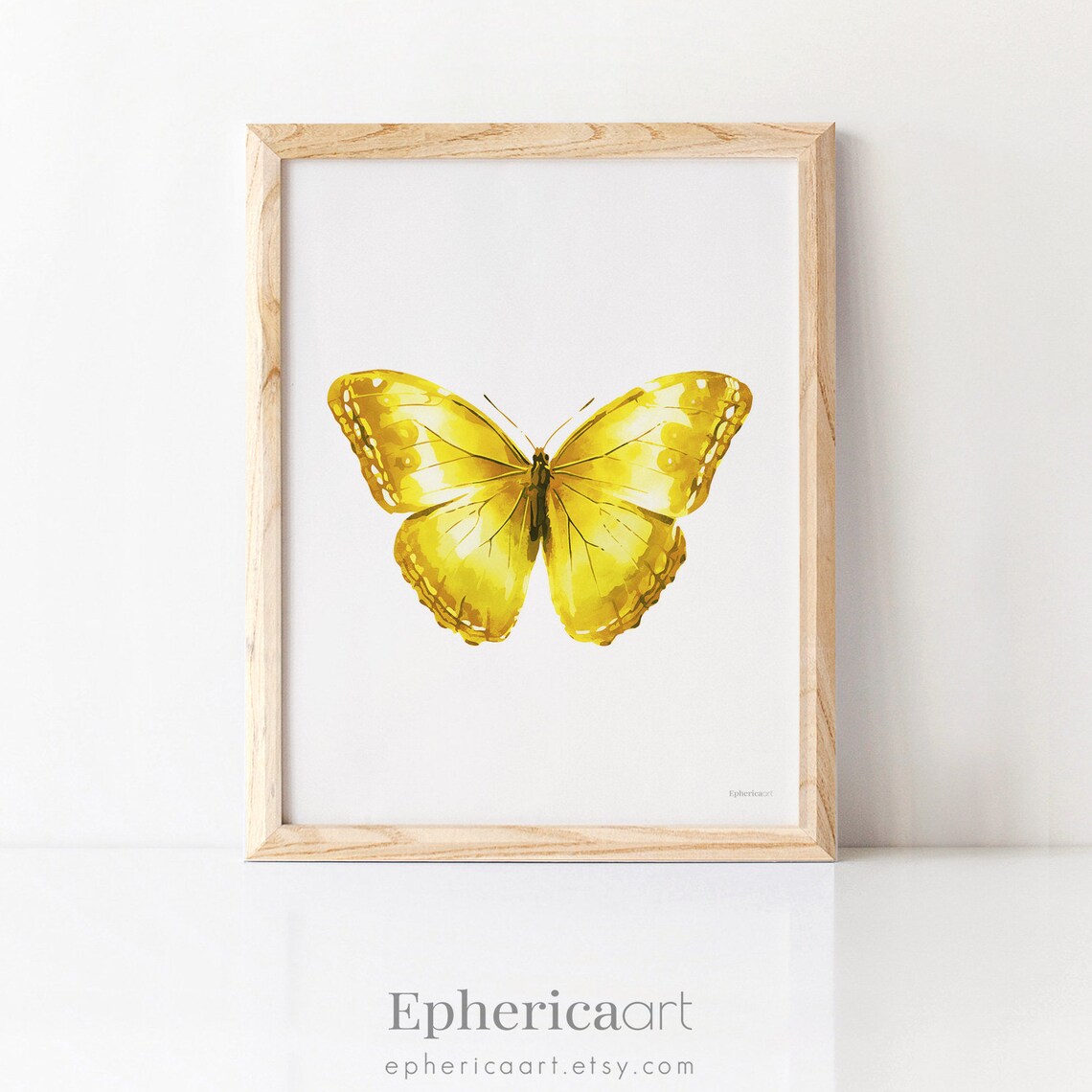 Schmetterling Wandbild Gelber Schmetterling Kunstdruck - Etsy.de