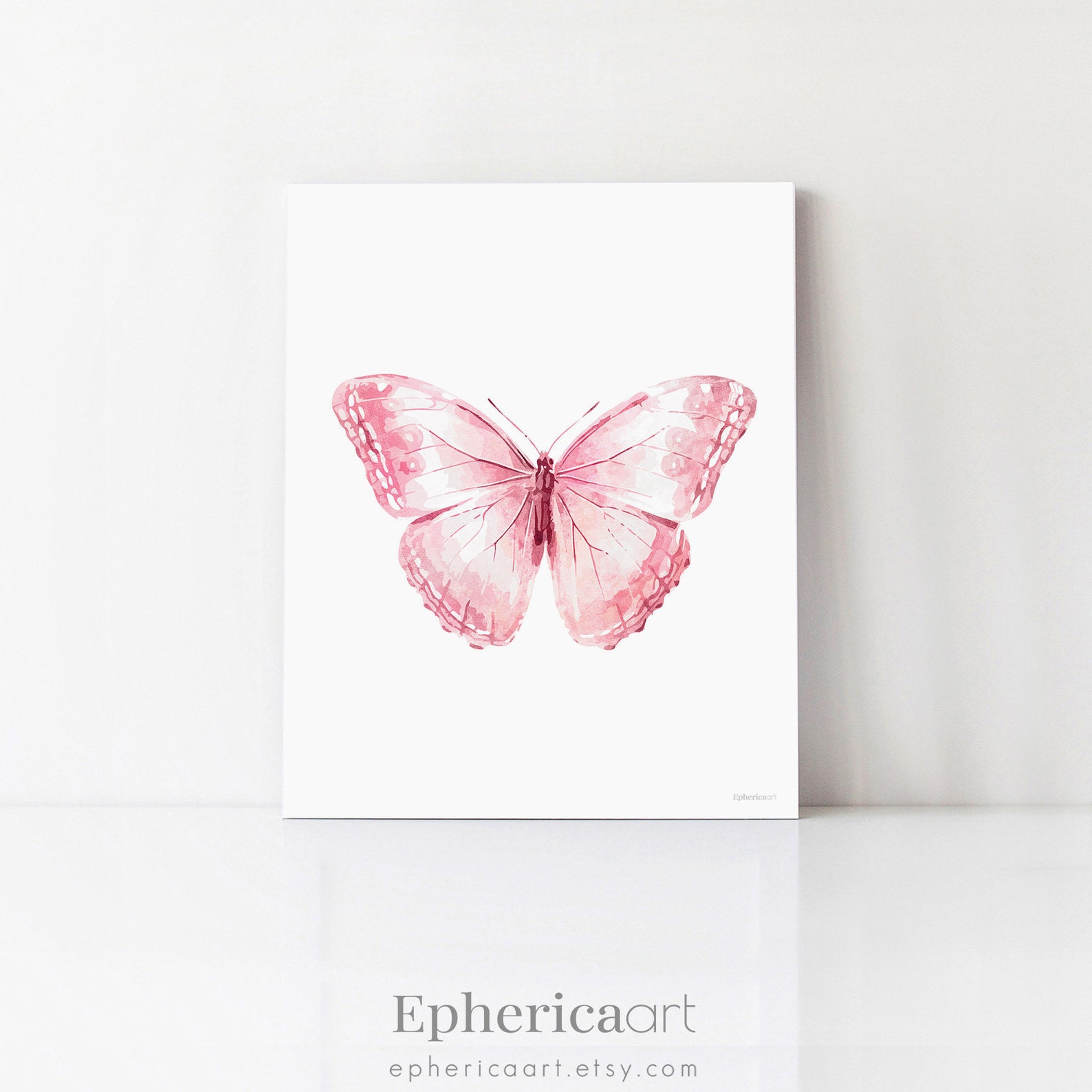 Light Pink Butterfly Wall Decor Pale Pink Baby Girl Art Etsy