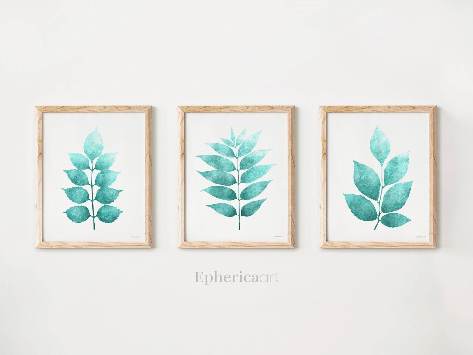 Bright Teal Bathroom Prints 3 Piece Wall Art Turquoise Wall Etsy