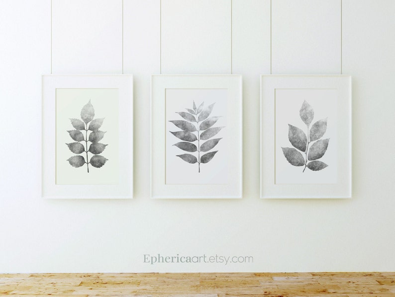 Three piece wall art Dining room Black and white Print set of Etsy