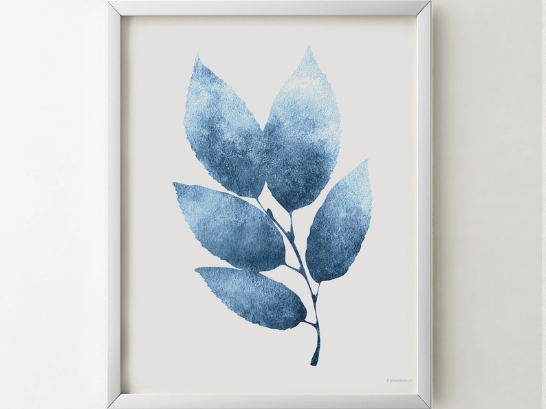 Navy Blue Prints Set of 2 Blue Artworks Dark Blue Bathroom Etsy