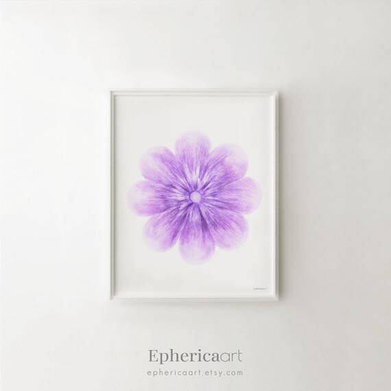 Lavender Purple Flower Print Wall Art Lavender Nursery Art Print Purple Nursery Decor Girls Bedroom Decor Instant Download Printable Art