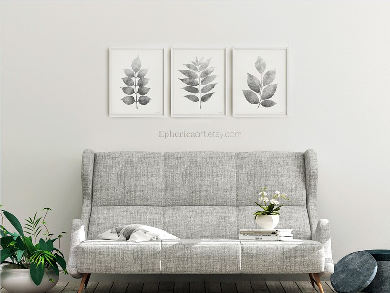 Three piece wall art Dining room Black and white Print set of Etsy