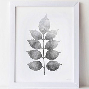 Botanical Set of 3 Prints Black and White Bathroom Print Set - Etsy