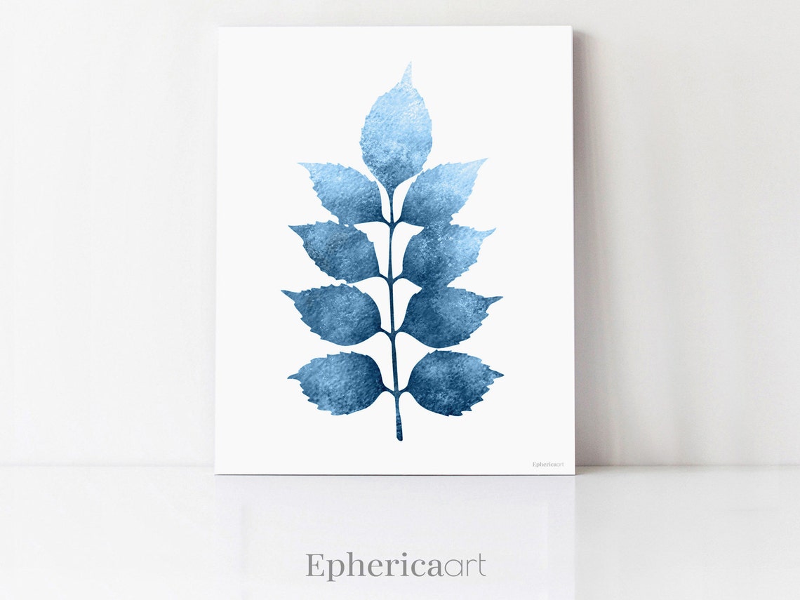 Blue wall art for Kitchen Dining room decor Living room art | Etsy