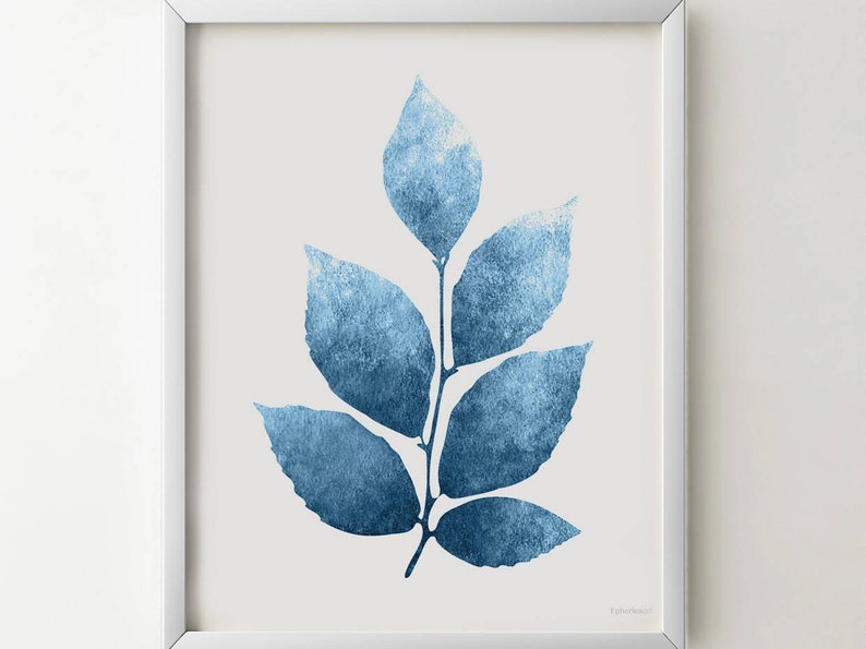 Navy blue wall art Home and living decor Set of 3 pictures | Etsy