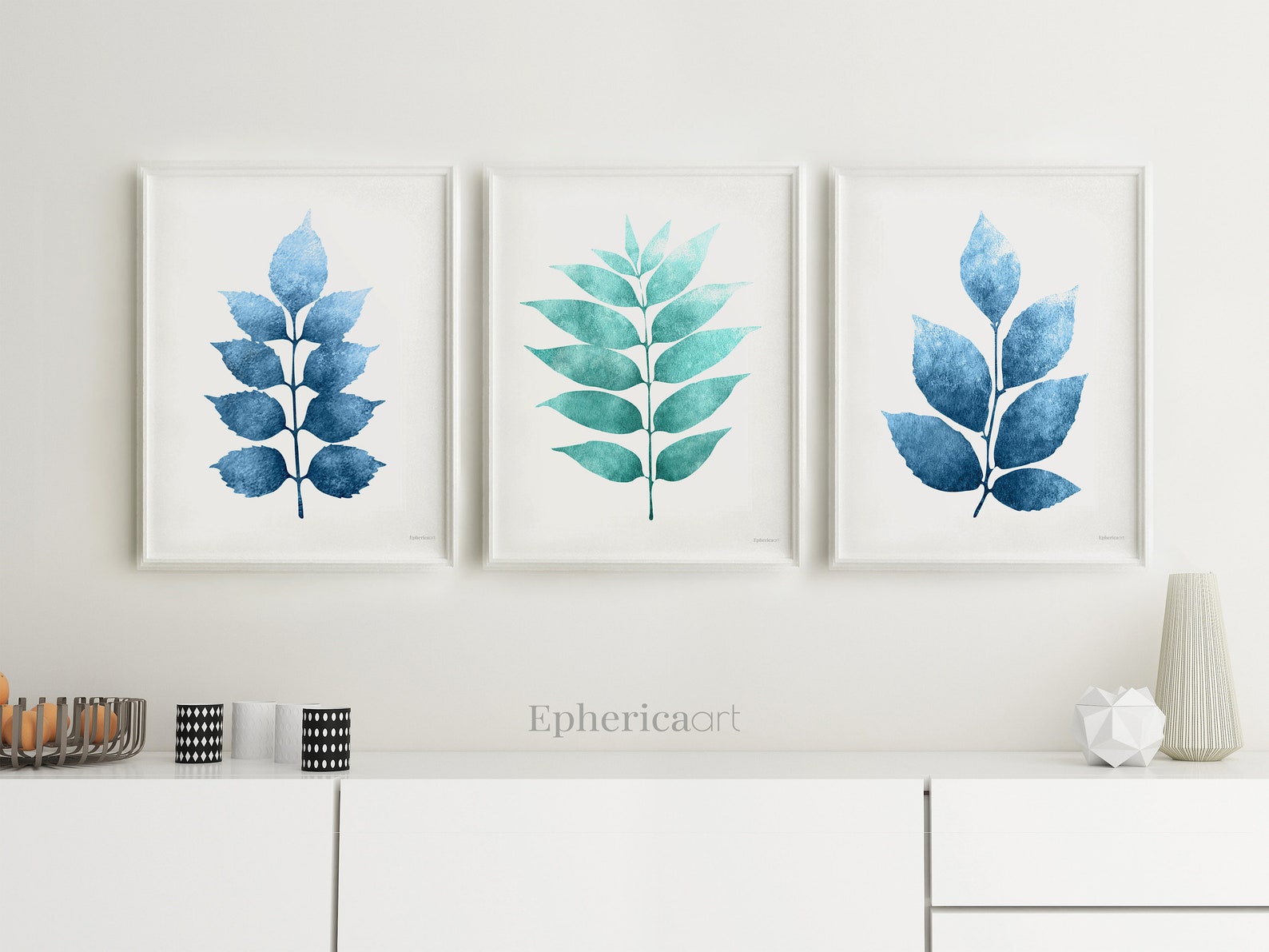 Blue wall art for Kitchen Dining room decor Living room art Etsy