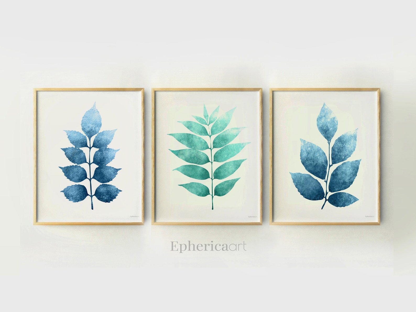 Blue wall art for Kitchen Dining room decor Living room art | Etsy