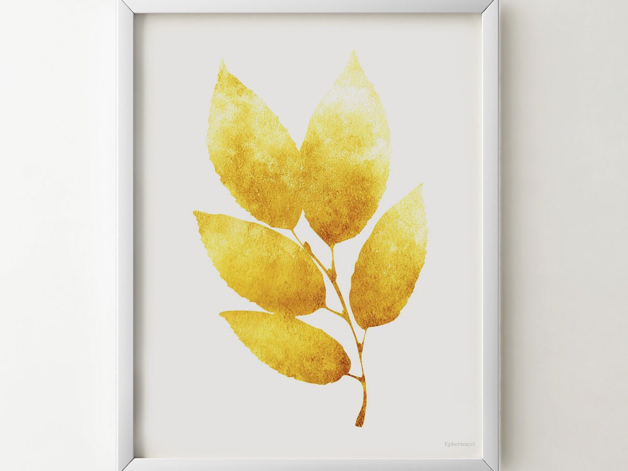 Senfgelbes Dekor 4er Set Wandkunst Natur Home Dekor Wohnzimmer | Etsy