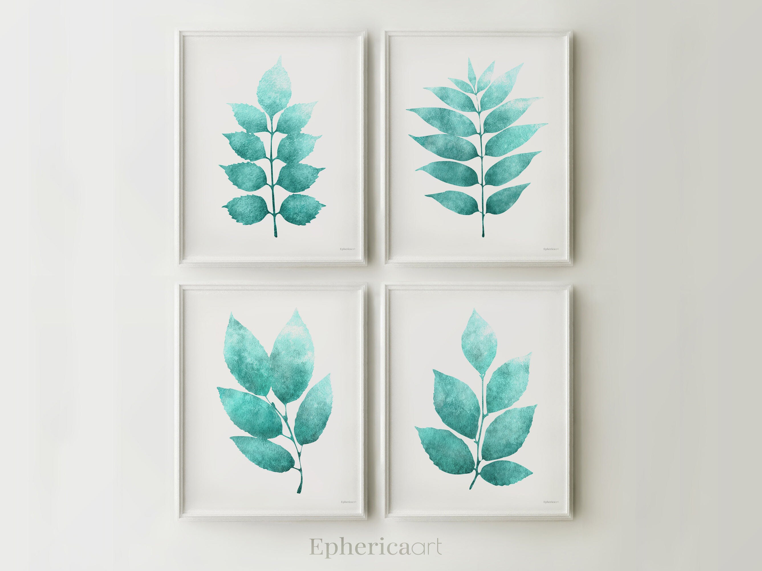 Turquoise Home decor wall art Above Couch set of prints Teal Etsy