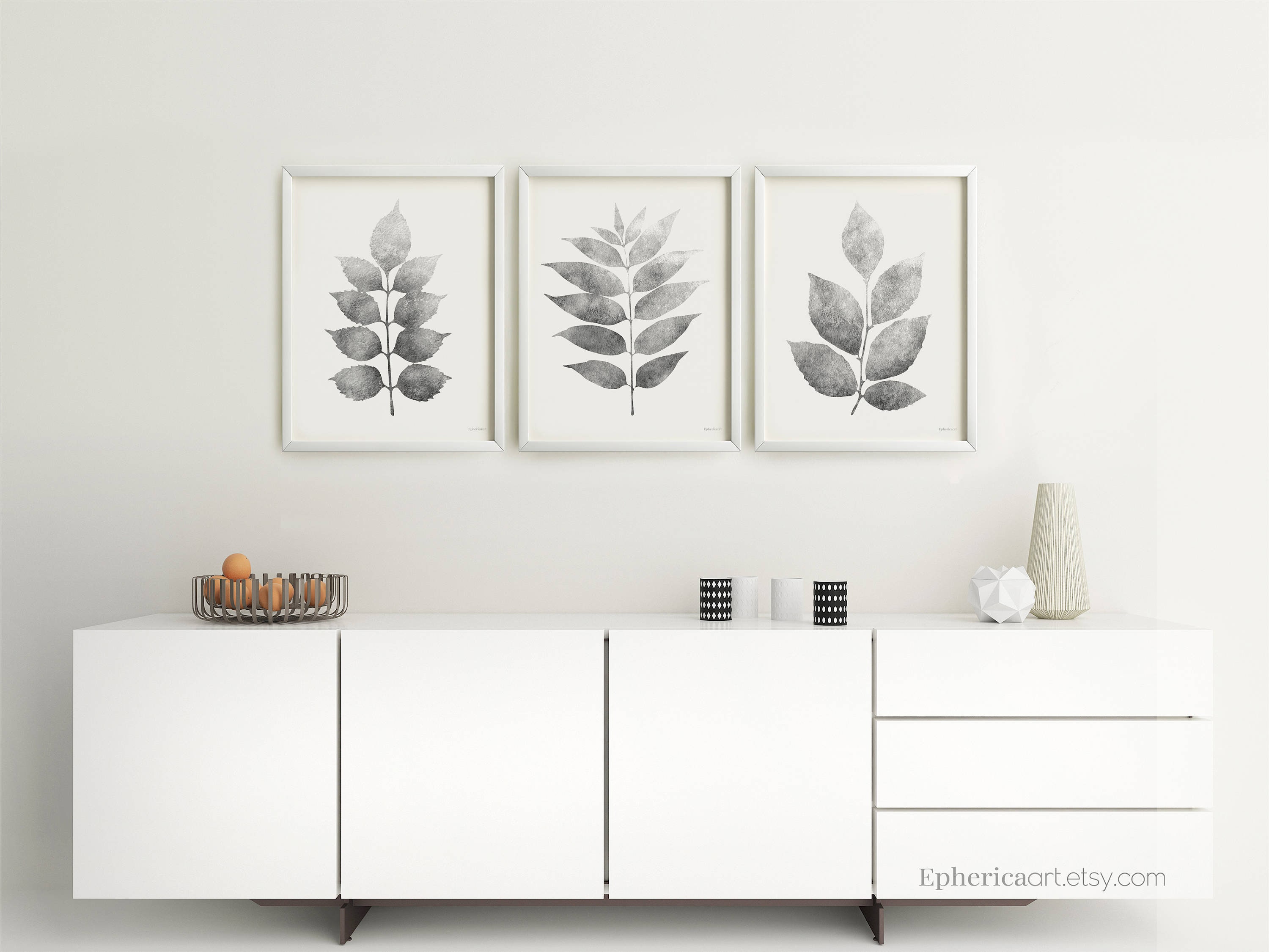 Three piece wall art Dining room Black and white Print set of Etsy