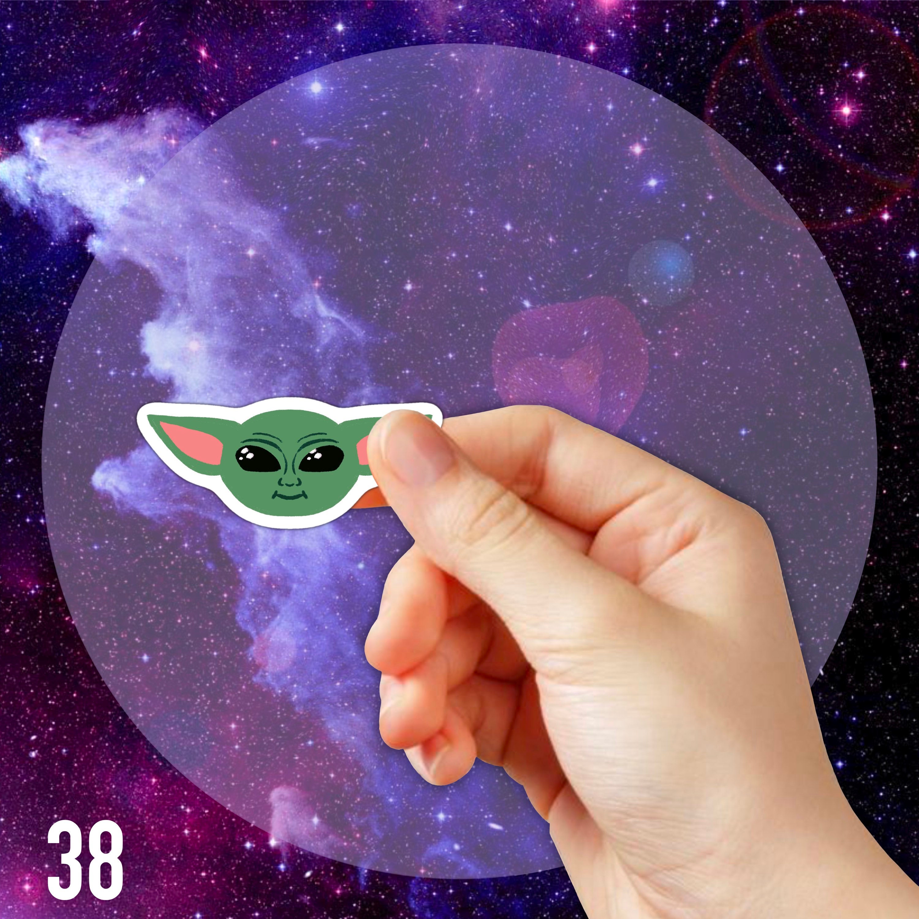 baby yoda sticker baby yoda decal star wars sticker yoda etsy