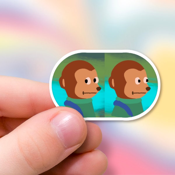 Funny Meme Sticker | Awkward Puppet Monkey Sticker