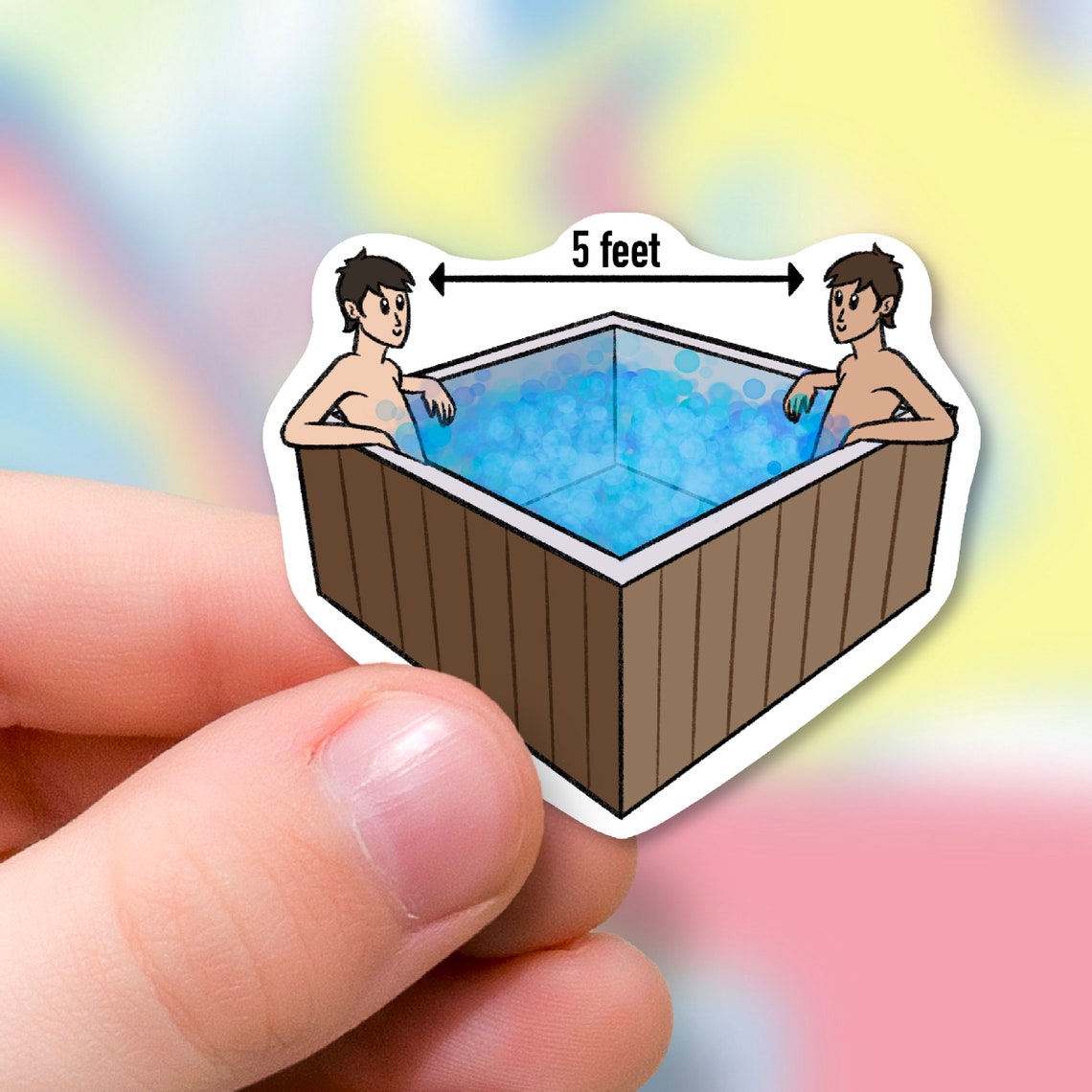 Two Bros Chilling in a Hot Tub Vine Sticker Funny Sticker Etsy