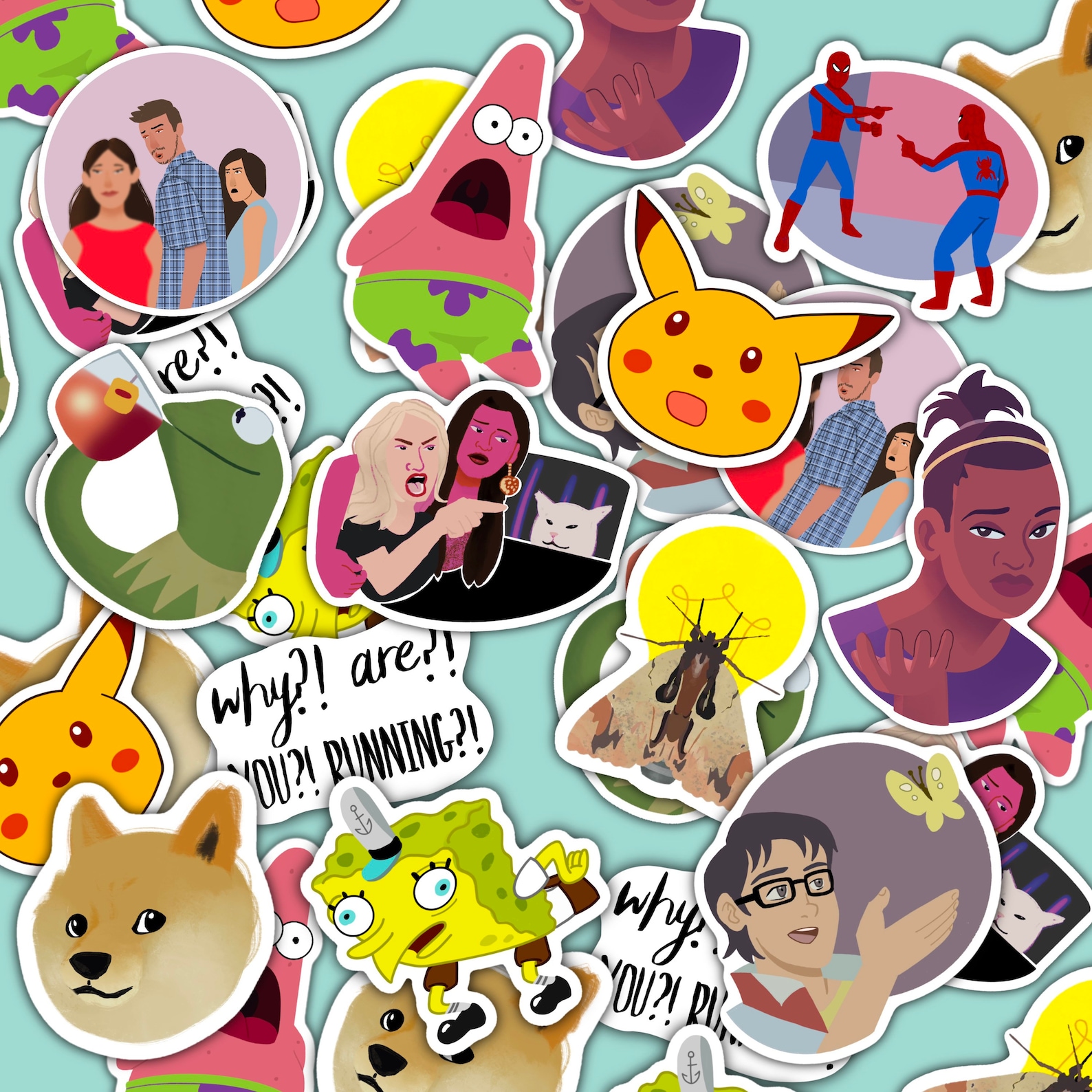 Funny Meme Stickers Meme Sticker Pack Etsy
